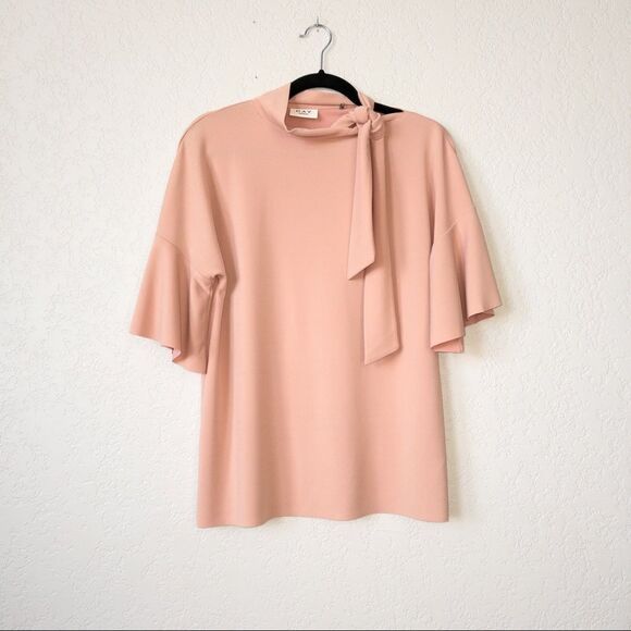 Day Birger‎ et Mikkelsen Pink Tie Collar Blouse Size Small - Picture 1 of 6